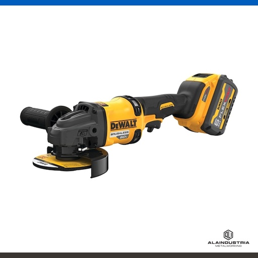 [202738] AMOLADORA ANGULAR A BATERIA 60V 125-152mm DEWALT DCG418T2AR + 2 BATERIAS 6Ah + CARGADOR + BOLSO