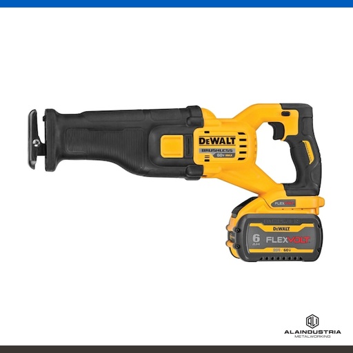 [202740] SIERRA SABLE A BATERIA 60V DEWALT DCS389T2-AR + 2 BATERIAS 6Ah + CARGADOR + BOLSO