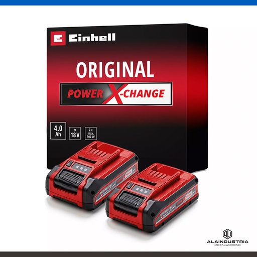 [202875] BATERÍA 18V 4.0Ah EINHELL PXC PLUS PACK 2 UNIDADES