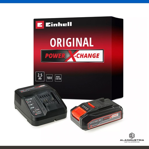 [202879] KIT CARGADOR Y BATERÍA 18V 2.5 Ah EINHELL PXC
