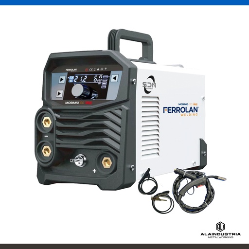 [202917] SOLDADORA INVERTER 120 AMPERS FERROLAN MOBIMIG 120 3 EN 1: MIG-MMA-LIFT TIG +TORCHA MIG + PINZAS