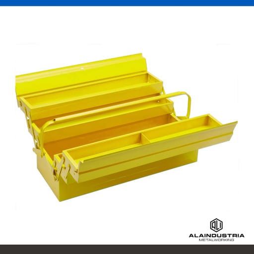 [203390] CAJA DE HERRAMIENTAS METÁLICAS CON 5 COMPARTIMENTOS 530x205x200mm AMARILLO BAHCO