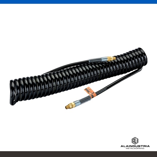[203448] MANGUERAS DE AIRE EN ESPIRAL CON CONECTOR 1/4" Diam 10mm largo 10 mts BAHCO