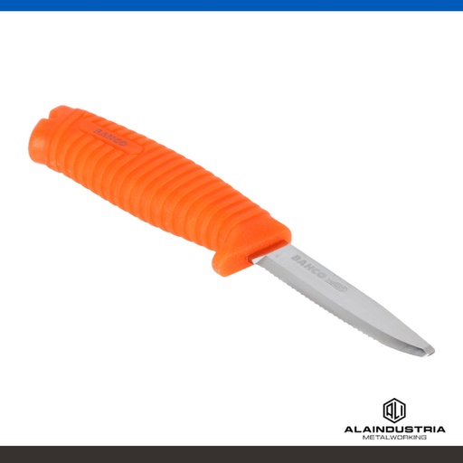 [205061] CUCHILLO DE RESCATE CON MANGO FLOTANTE FLUORESCENTE 226mm BAHCO