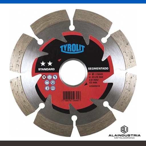 [205780] DISCO DIAMANTADO SEGMENTADO Ø230X22,2mm TYROLIT STANDARD
