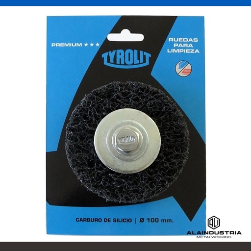 [205839] RUEDA DE LIMPIEZA Ø100 x 13mm FIBRA SINTENTICA CARB. SILICIO TYROLIT T1GR-CS