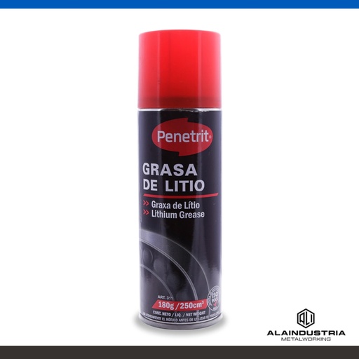 [207688] GRASA DE LITIO ROJA AEROSOL 180 gr PENETRIT
