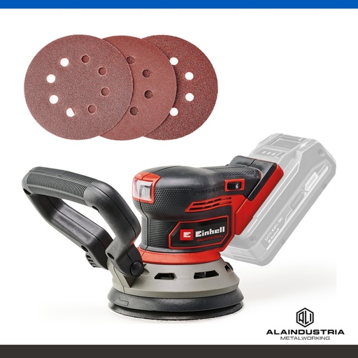 [207846] LIJADORA ROTO ORBITAL A BATERÍA 125mm 18V EINHELL TP-RS 18/32 LI BL (SIN BATERÍA/CARGADOR)
