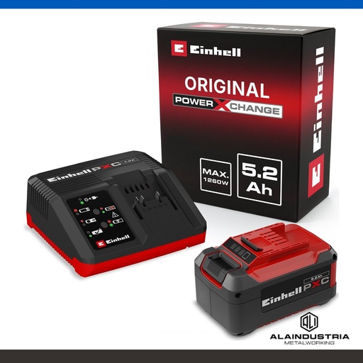 [207880] KIT CARGADOR Y BATERÍA 18V 5.2ah EINHELL PXC