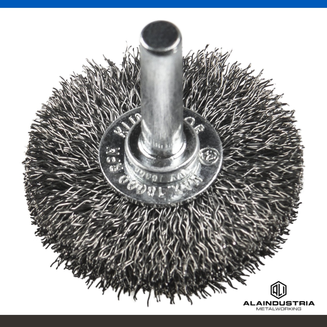CEPILLO CIRCULAR RIZADO CON VASTAGO INOX Ø50 x 9 x 6 KLINGSPOR W BRS 600