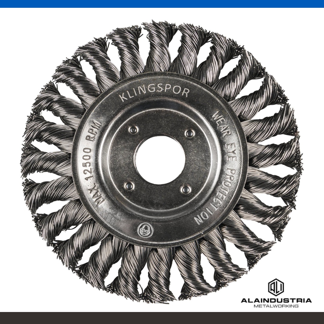CEPILLO CIRCULAR TRENZADO INOX Ø115 x M14 x 22 KLINGSPOR BR 600 Z