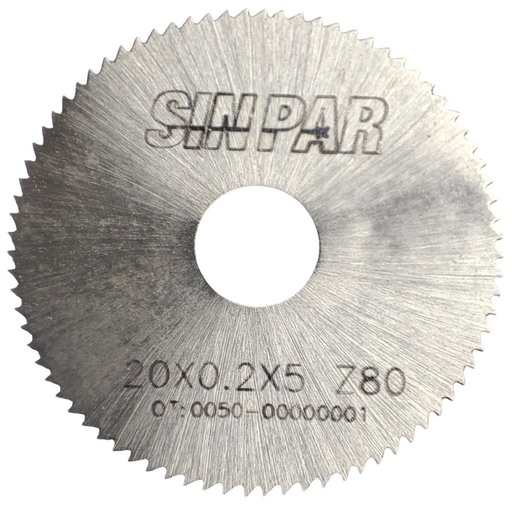 [208401] SIERRA CIRCULAR HSS DIN 1837 Ø 20.0mm x 0.20mm X BUJE 5.0mm Z80 SIN PAR