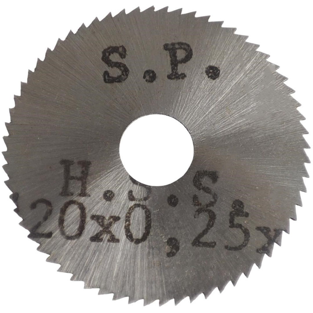 SIERRA CIRCULAR HSS DIN 1837 Ø 20.0mm x 0.25mm X BUJE 5.0mm Z64 SIN PAR