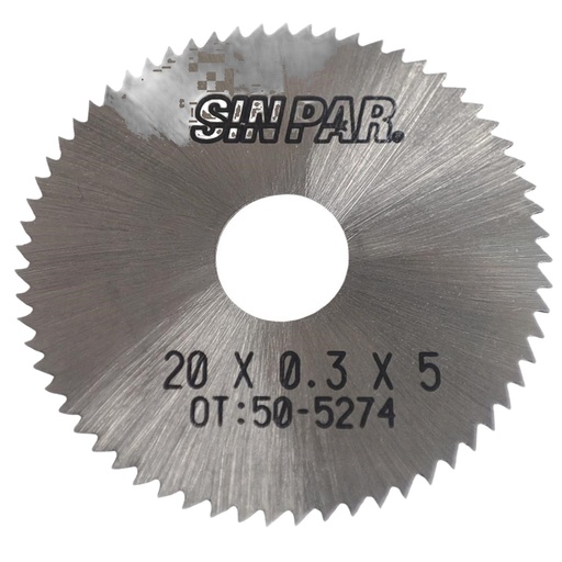 [208403] SIERRA CIRCULAR HSS DIN 1837 Ø 20.0mm x 0.30mm X BUJE 5.0mm Z64 SIN PAR