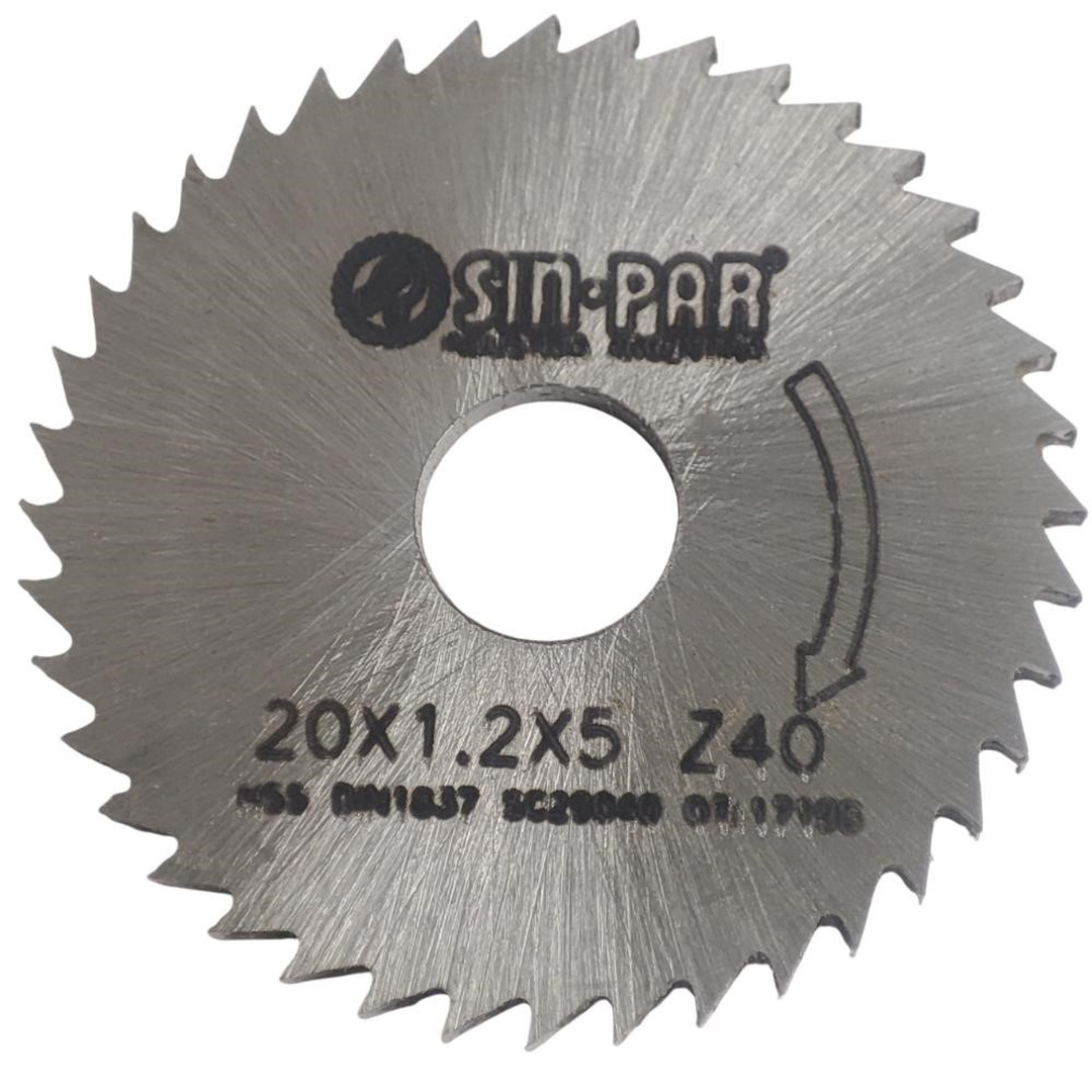 SIERRA CIRCULAR HSS DIN 1837 Ø 20.0mm x 1.20mm X BUJE 5.0mm Z40 SIN PAR