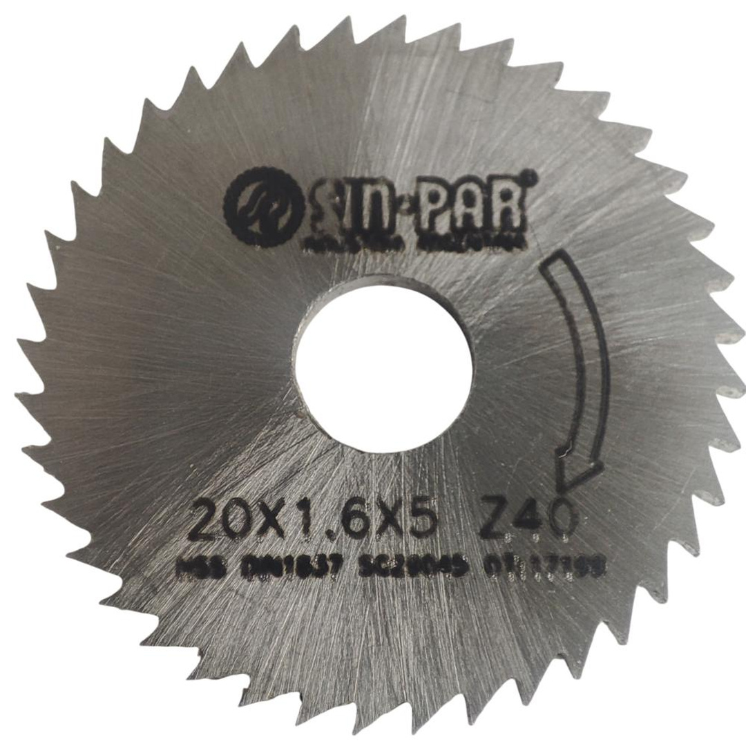 SIERRA CIRCULAR HSS DIN 1837 Ø 20.0mm x 1.60mm X BUJE 5.0mm Z40 SIN PAR