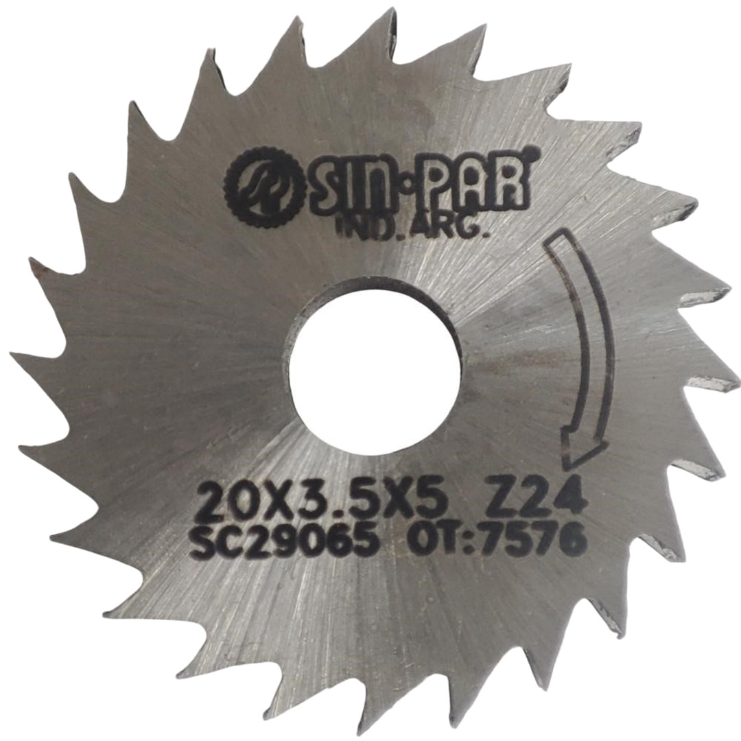 SIERRA CIRCULAR HSS DIN 1837 Ø 20.0mm x 3.50mm X BUJE 5.0mm Z24 SIN PAR