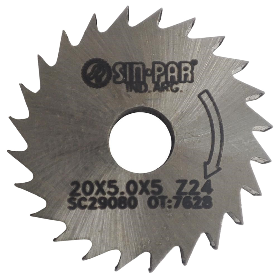 SIERRA CIRCULAR HSS DIN 1837 Ø 20.0mm x 5.00mm X BUJE 5.0mm Z24 SIN PAR