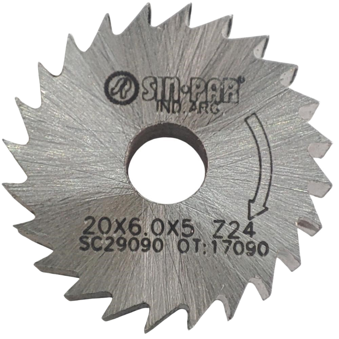 SIERRA CIRCULAR HSS DIN 1837 Ø 20.0mm x 6.00mm X BUJE 5.0mm Z24 SIN PAR