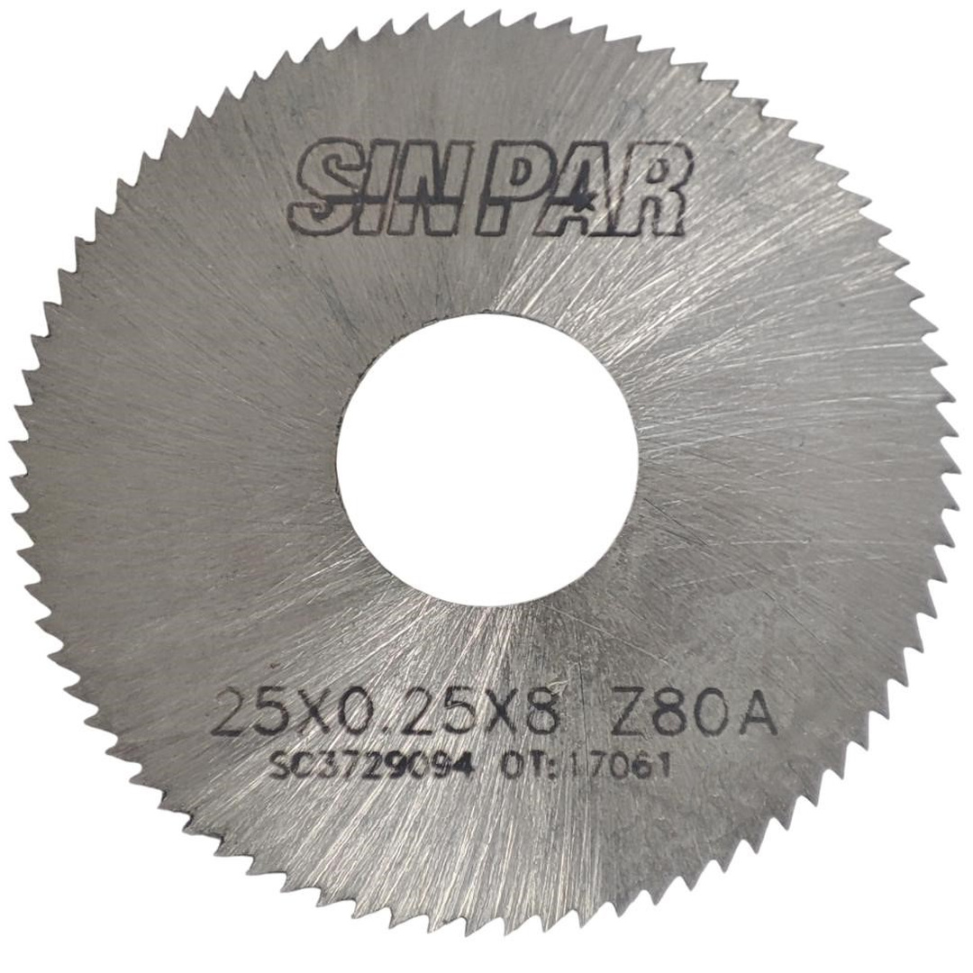 SIERRA CIRCULAR HSS DIN 1837 Ø 25.0mm x 0.25mm X BUJE 8.0mm Z80 SIN PAR