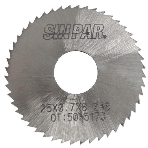 [208428] SIERRA CIRCULAR HSS DIN 1837 Ø 25.0mm x 0.70mm X BUJE 8.0mm Z48 SIN PAR