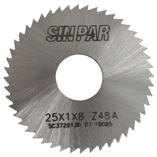 [208431] SIERRA CIRCULAR HSS DIN 1837 Ø 25.0mm x 1.00mm X BUJE 8.0mm Z48 SIN PAR
