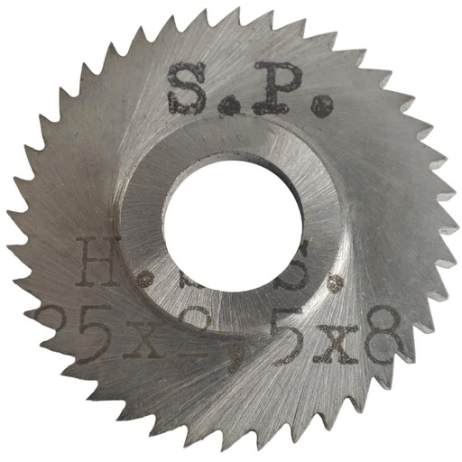[208435] SIERRA CIRCULAR HSS DIN 1837 Ø 25.0mm x 2.50mm X BUJE 8.0mm Z40 SIN PAR