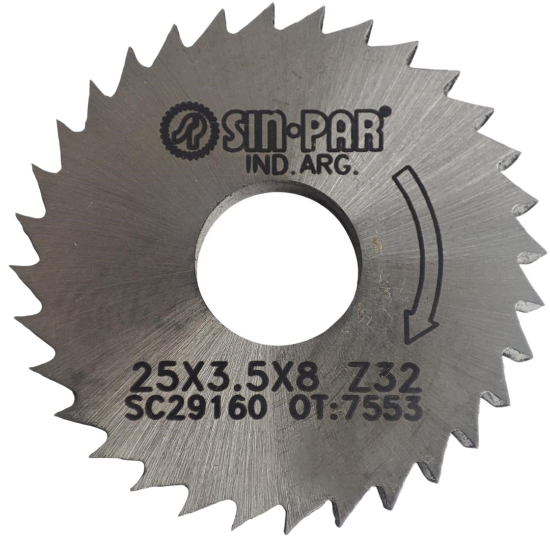 SIERRA CIRCULAR HSS DIN 1837 Ø 25.0mm x 3.50mm X BUJE 8.0mm Z32 SIN PAR