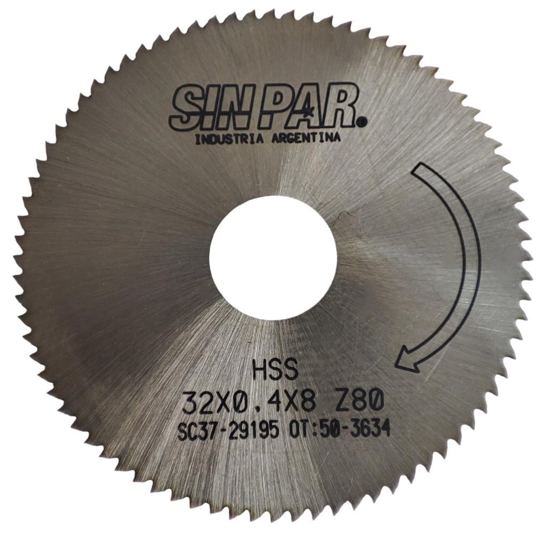 SIERRA CIRCULAR HSS DIN 1837 Ø 32.00mm x 0.40mm X BUJE 8.00mm Z80 SIN PAR