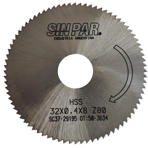 [208446] SIERRA CIRCULAR HSS DIN 1837 Ø 32.00mm x 0.40mm X BUJE 8.00mm Z80 SIN PAR