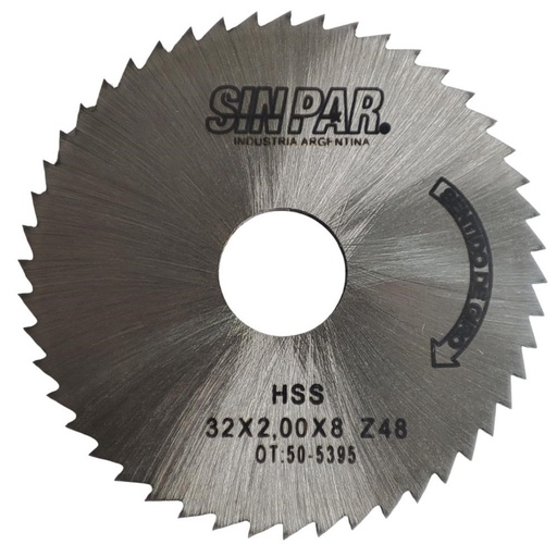 [208456] SIERRA CIRCULAR HSS DIN 1837 Ø 32.00mm x 2.00mm X BUJE 8.00mm Z48 SIN PAR