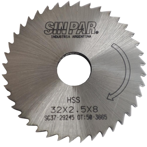 [208457] SIERRA CIRCULAR HSS DIN 1837 Ø 32.00mm x 2.50mm X BUJE 8.00mm Z40 SIN PAR
