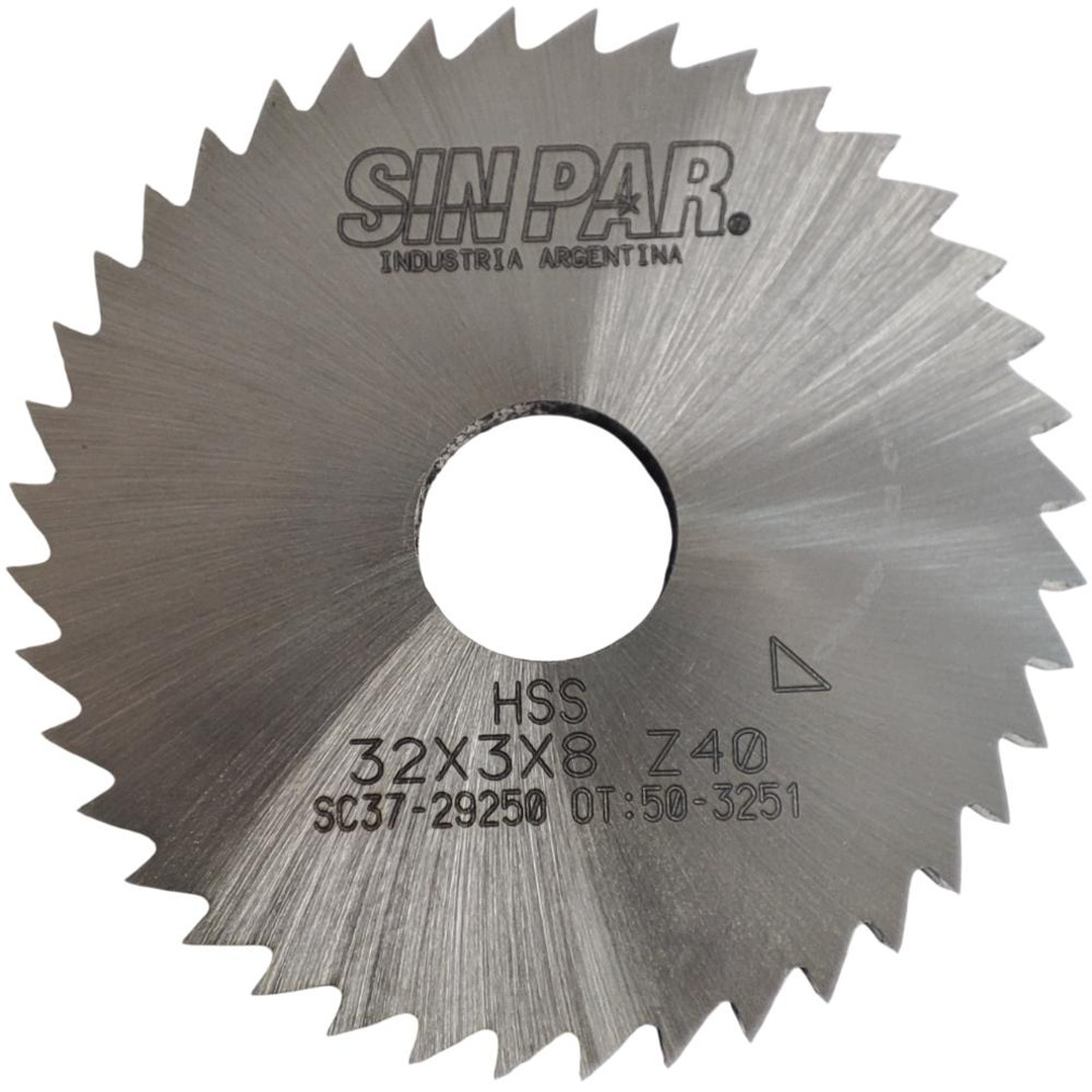 SIERRA CIRCULAR HSS DIN 1837 Ø 32.00mm x 3.00mm X BUJE 8.00mm Z40 SIN PAR