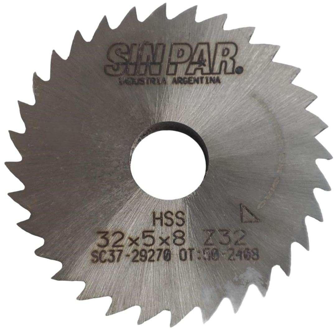 SIERRA CIRCULAR HSS DIN 1837 Ø 32.00mm x 5.00mm X BUJE 8.00mm Z32 SIN PAR