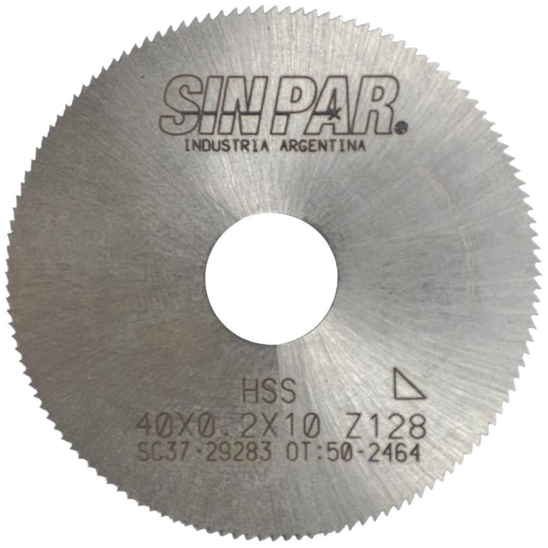 SIERRA CIRCULAR HSS DIN 1837 Ø 40.00mm x 0.20mm X BUJE 10.00mm Z128 SIN PAR
