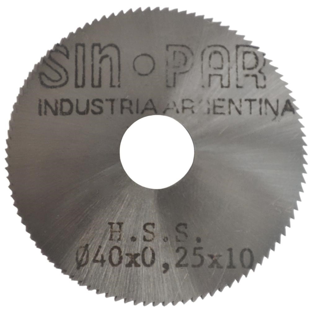 SIERRA CIRCULAR HSS DIN 1837 Ø 40.00mm x 0.25mm X BUJE 10.00mm Z100 SIN PAR
