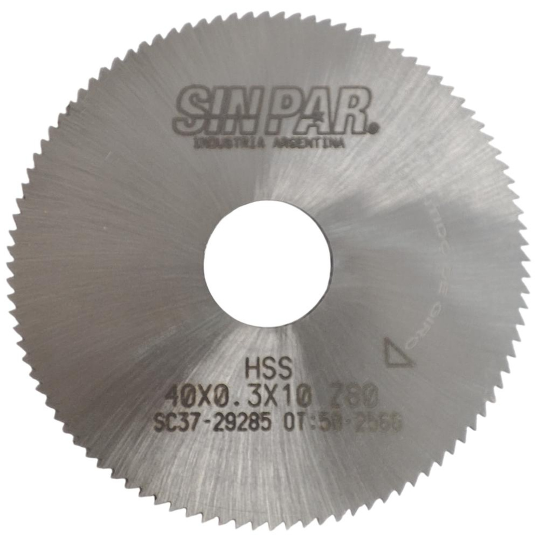 SIERRA CIRCULAR HSS DIN 1837 Ø 40.00mm x 0.30mm X BUJE 10.00mm Z100 SIN PAR