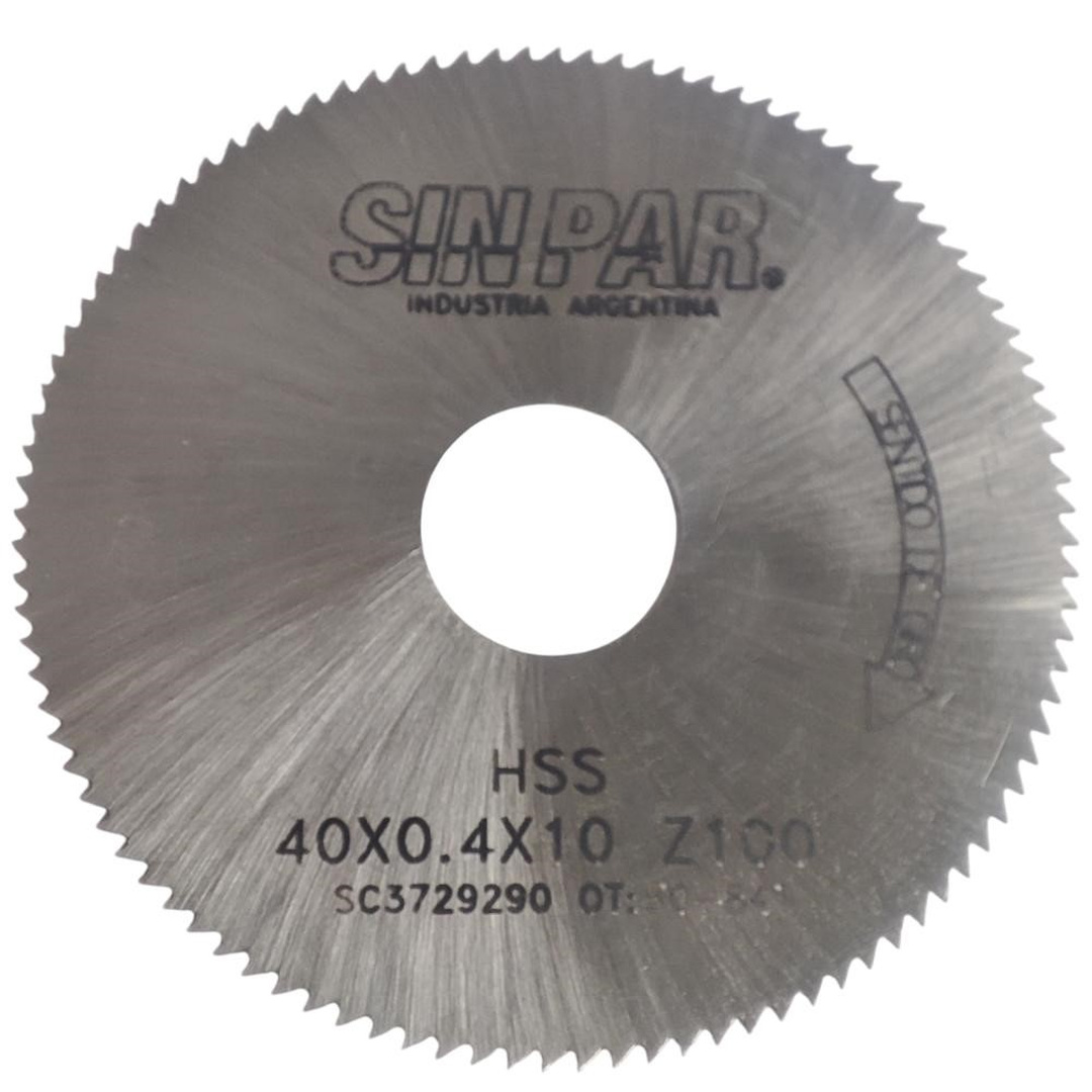 SIERRA CIRCULAR HSS DIN 1837 Ø 40.00mm x 0.40mm X BUJE 10.00mm Z100 SIN PAR