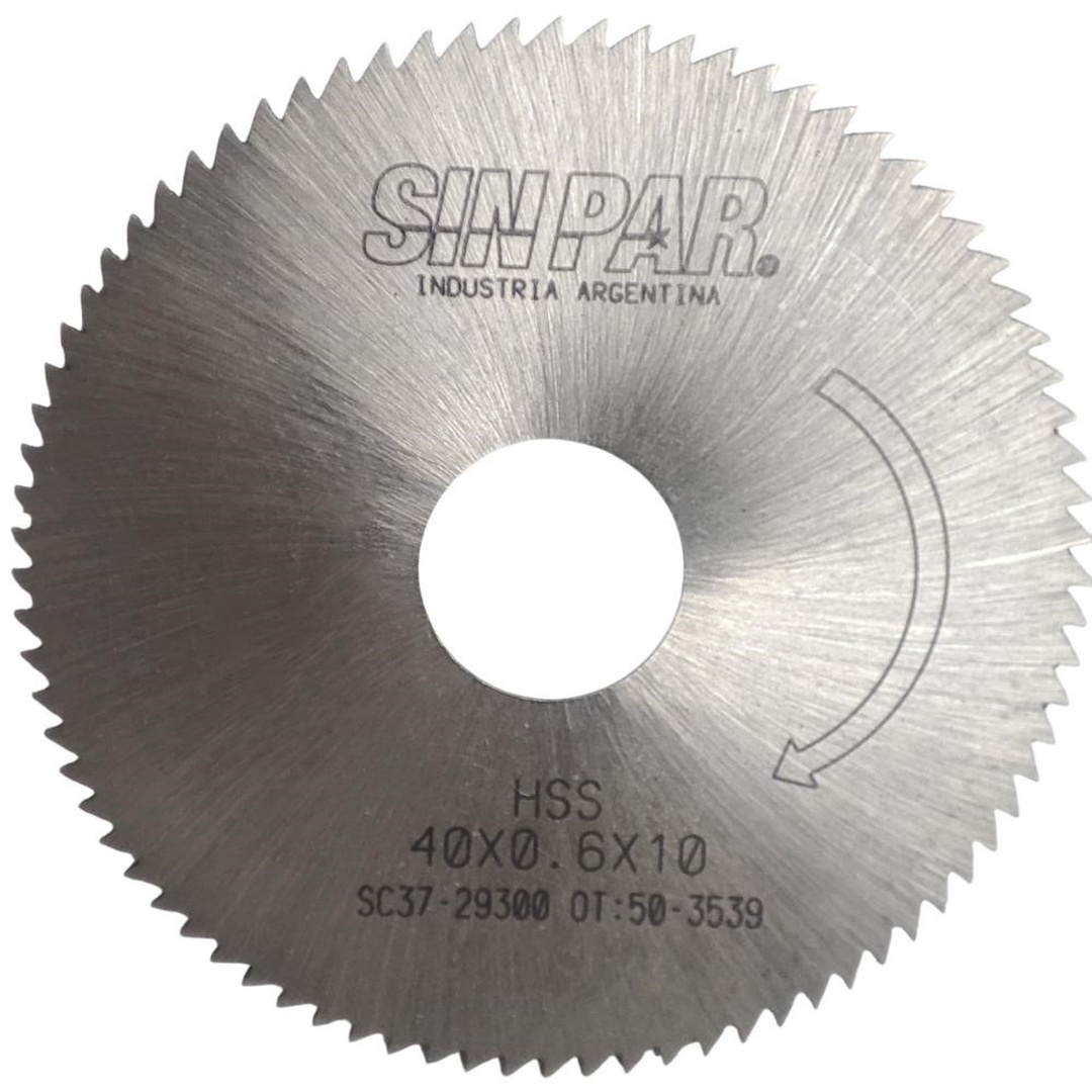 SIERRA CIRCULAR HSS DIN 1837 Ø 40.00mm x 0.60mm X BUJE 10.00mm Z80 SIN PAR