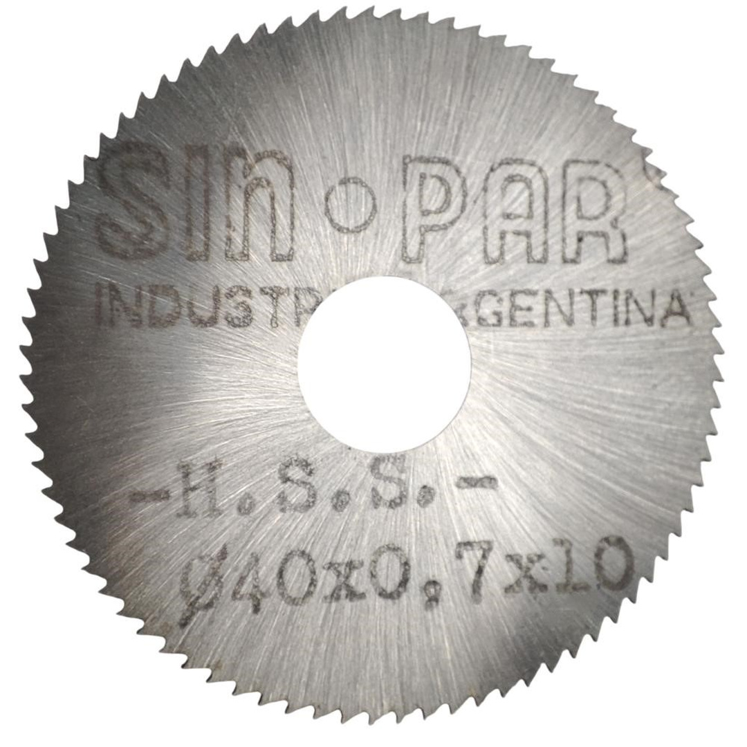 SIERRA CIRCULAR HSS DIN 1837 Ø 40.00mm x 0.70mm X BUJE 10.00mm Z80 SIN PAR