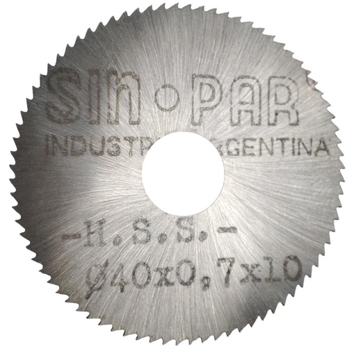 [208471] SIERRA CIRCULAR HSS DIN 1837 Ø 40.00mm x 0.70mm X BUJE 10.00mm Z80 SIN PAR
