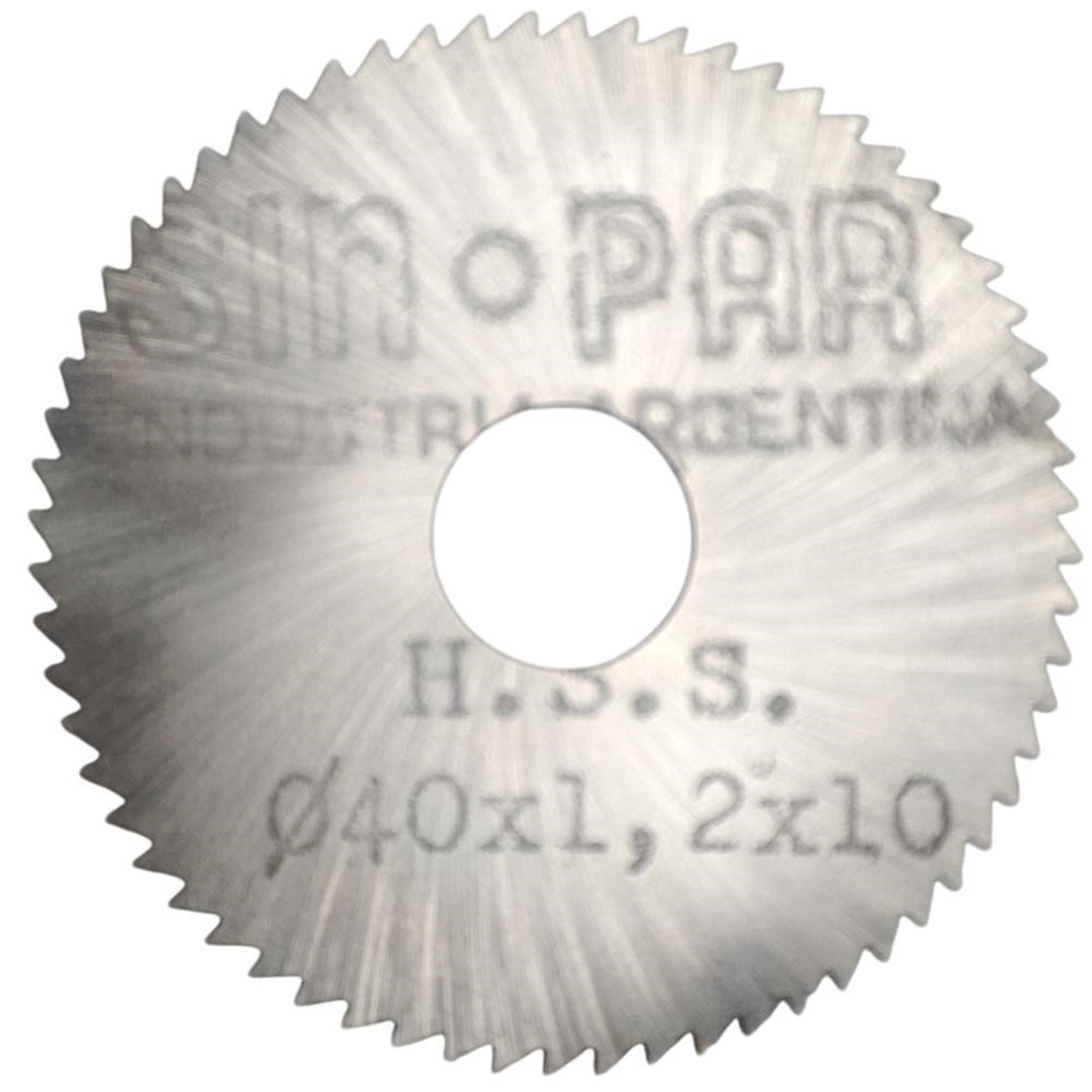 SIERRA CIRCULAR HSS DIN 1837 Ø 40.00mm x 1.20mm X BUJE 10.00mm Z64 SIN PAR