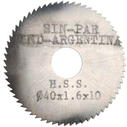 [208477] SIERRA CIRCULAR HSS DIN 1837 Ø 40.00mm x 1.60mm X BUJE 10.00mm Z64 SIN PAR