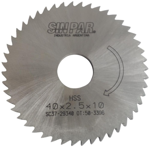 [208479] SIERRA CIRCULAR HSS DIN 1837 Ø 40.00mm x 2.50mm X BUJE 10.00mm Z48 SIN PAR
