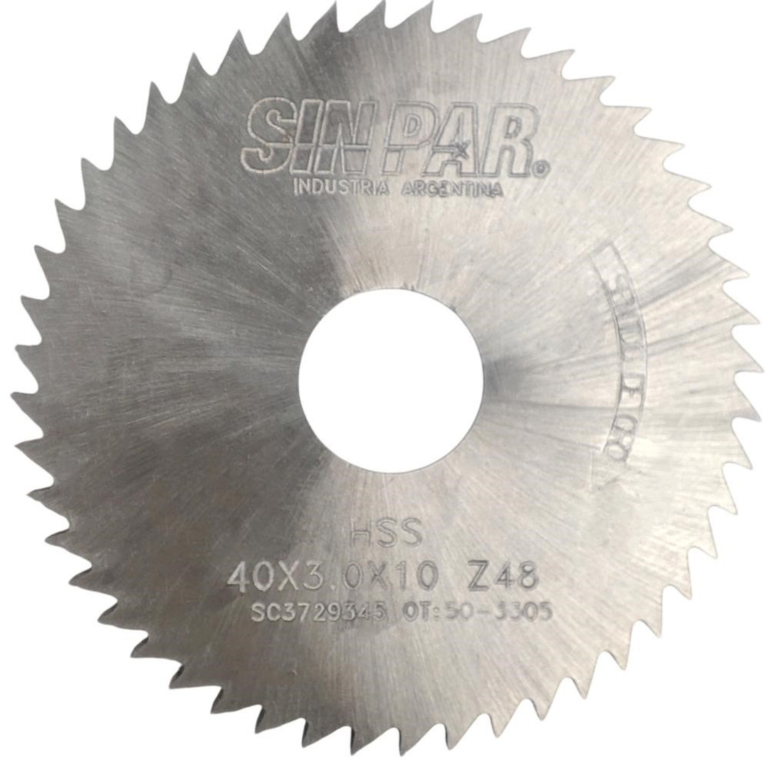 SIERRA CIRCULAR HSS DIN 1837 Ø 40.00mm x 3.00mm X BUJE 10.00mm Z48 SIN PAR