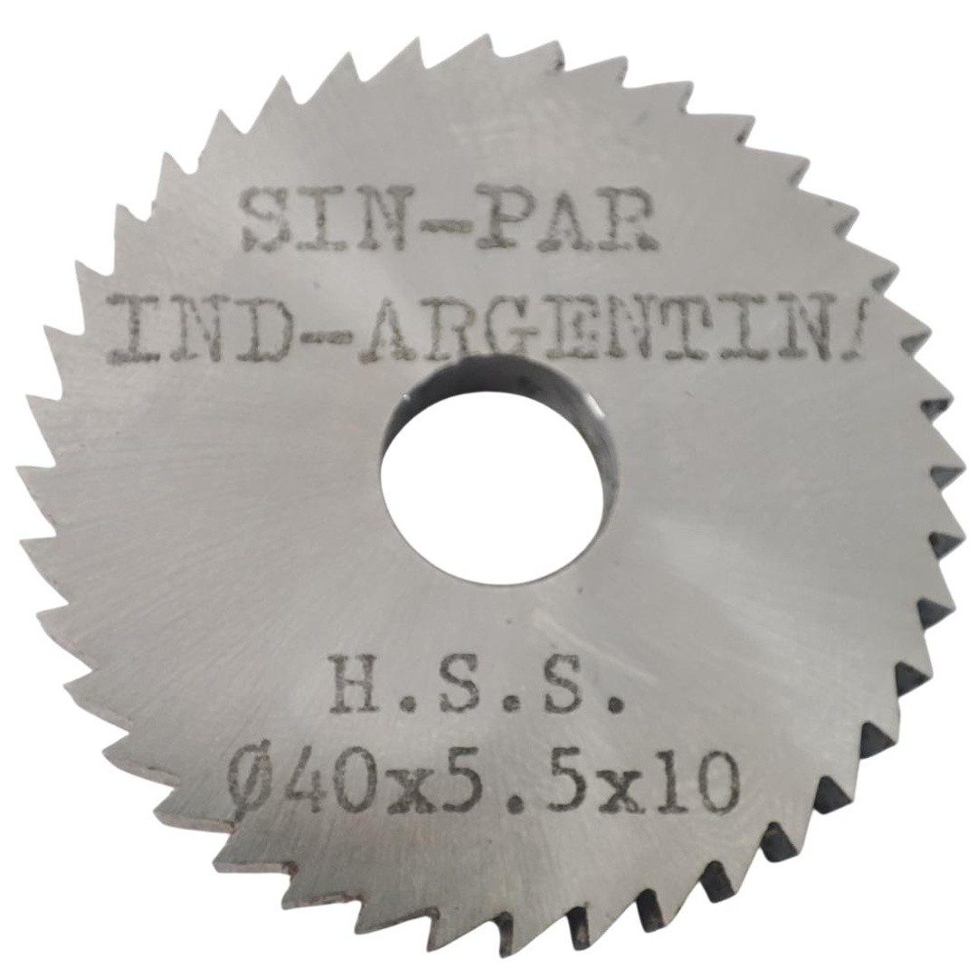 SIERRA CIRCULAR HSS DIN 1837 Ø 40.00mm x 5.50mm X BUJE 10.00mm Z40 SIN PAR