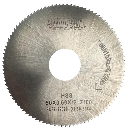 [208491] SIERRA CIRCULAR HSS DIN 1837 50x0.5x13mm SIN PAR