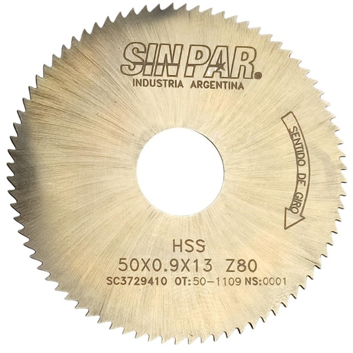 [208495] SIERRA CIRCULAR HSS DIN 1837 50x0.9x13mm SIN PAR