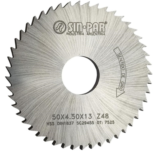 [208505] SIERRA CIRCULAR HSS DIN 1837 50x4.5x13mm SIN PAR