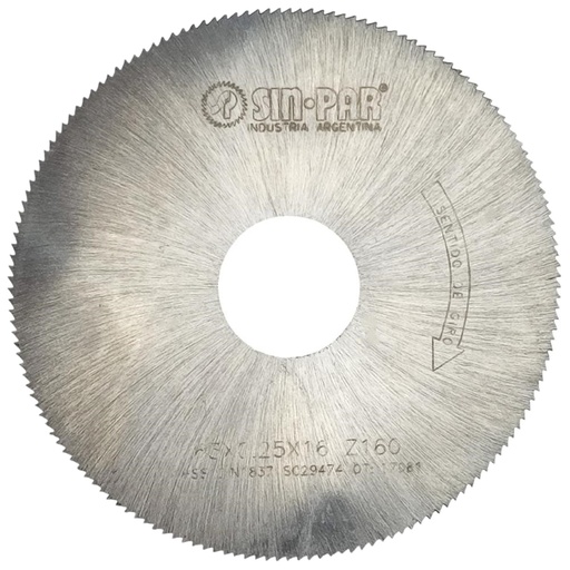 [208509] SIERRA CIRCULAR HSS DIN 1837 63x0.25x16mm SIN PAR
